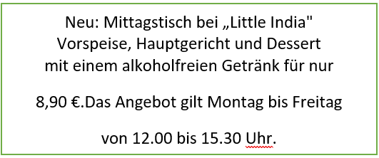 0. Sie möchten heute Mittag nicht kochen.