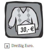 1. Was kostet der Pullover?