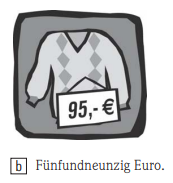 1. Was kostet der Pullover?